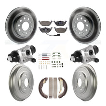 Load image into Gallery viewer, Front Rear Coat Disc Brake Rotor Ceramic Pad Drum Kit (9Pc) For Volkswagen Jetta