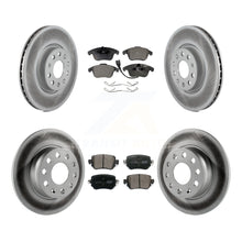 Charger l'image dans la galerie, Front Rear Coated Disc Brake Rotors And Ceramic Pads Kit For Volkswagen Passat