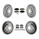 Front Rear Coated Disc Brake Rotors And Ceramic Pads Kit For Volkswagen GTI