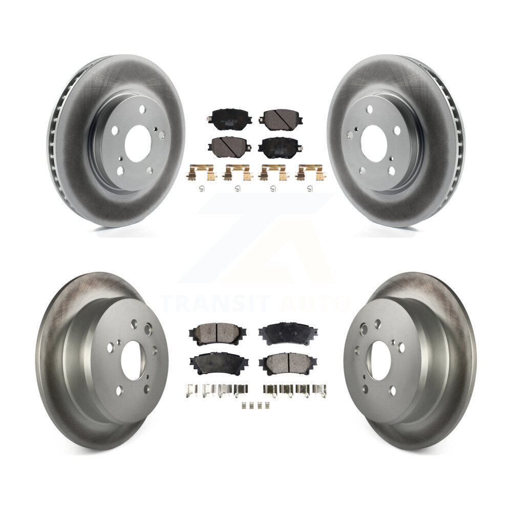 Front Rear Coated Disc Brake Rotors And Ceramic Pads Kit For Lexus IS250