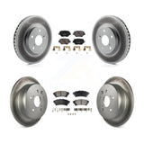 Front Rear Coated Disc Brake Rotors And Ceramic Pads Kit For Lexus IS250