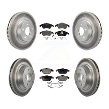 Load image into Gallery viewer, Front Rear Coated Disc Brake Rotors And Ceramic Pads Kit For Mercedes-Benz E350