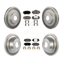 Charger l&#39;image dans la galerie, Front Rear Coated Brake Rotor &amp; Ceramic Pad Kit For Kia Sorento Hyundai Santa Fe