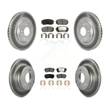 Charger l'image dans la galerie, Front Rear Coated Disc Brake Rotors And Ceramic Pads Kit For Kia Optima