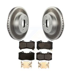 Front Coated Disc Brake Rotors Ceramic Pad Kit For Chevrolet Colorado GMC Canyon