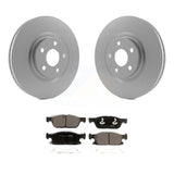 Front Coated Disc Brake Rotors And Ceramic Pads Kit For Lincoln Continental