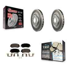 Charger l'image dans la galerie, Front Coated Disc Brake Rotor And Ceramic Pad Kit For Jeep Cherokee Chrysler 200