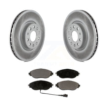 Charger l&#39;image dans la galerie, Front Coated Disc Brake Rotors And Ceramic Pads Kit For Volkswagen GTI Jetta