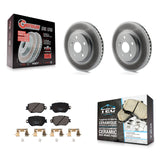 Front Coated Disc Brake Rotors And Ceramic Pads Kit For Lexus IS250
