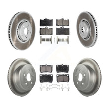 Charger l&#39;image dans la galerie, Front Rear Coated Brake Rotors Ceramic Pad Kit (6Pc) For Lexus IS350 GS350 GS430