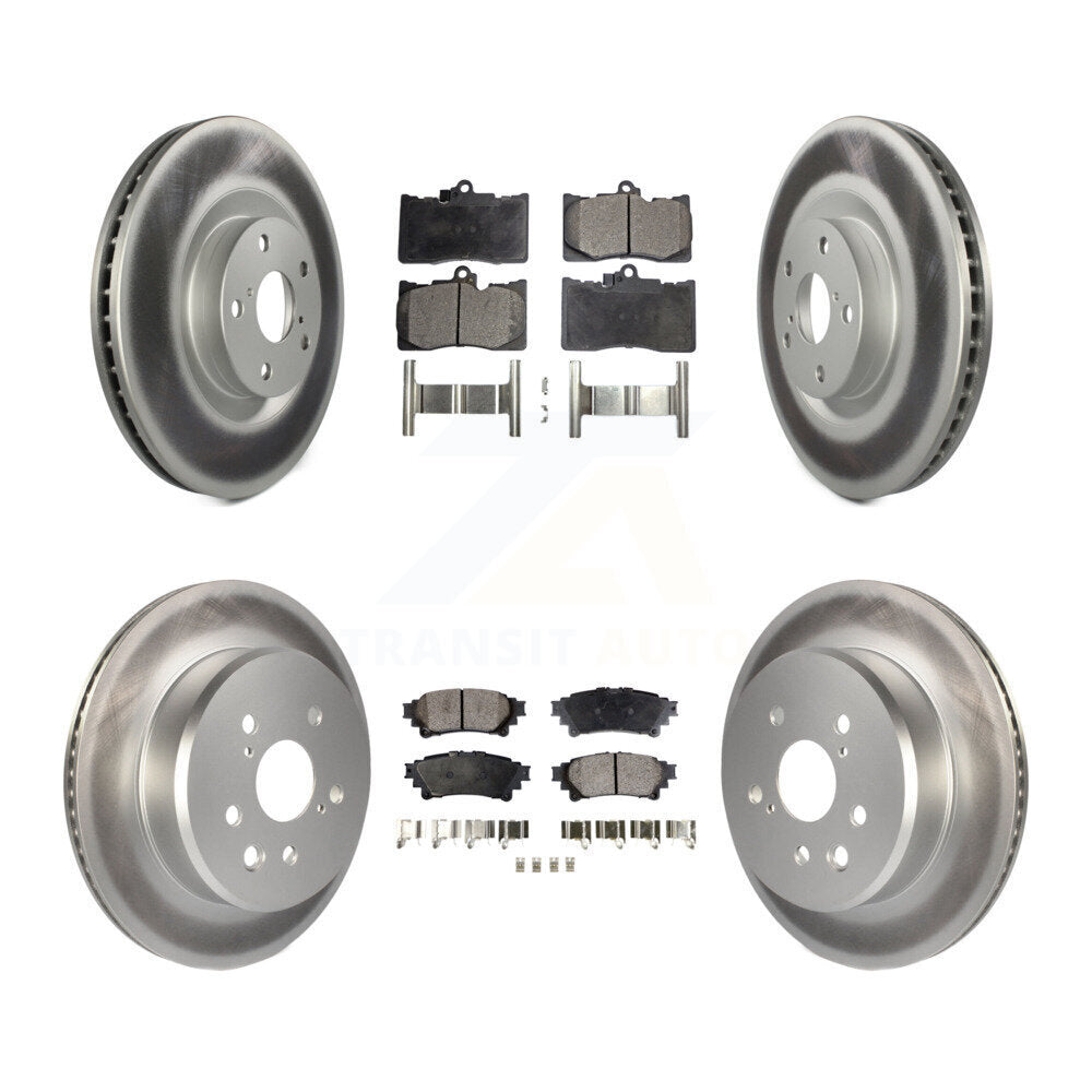 Front Rear Coated Brake Rotors Ceramic Pad Kit (6Pc) For Lexus GS350 IS300 IS350
