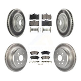 Front Rear Coated Brake Rotors Ceramic Pad Kit (6Pc) For Lexus GS350 IS300 IS350