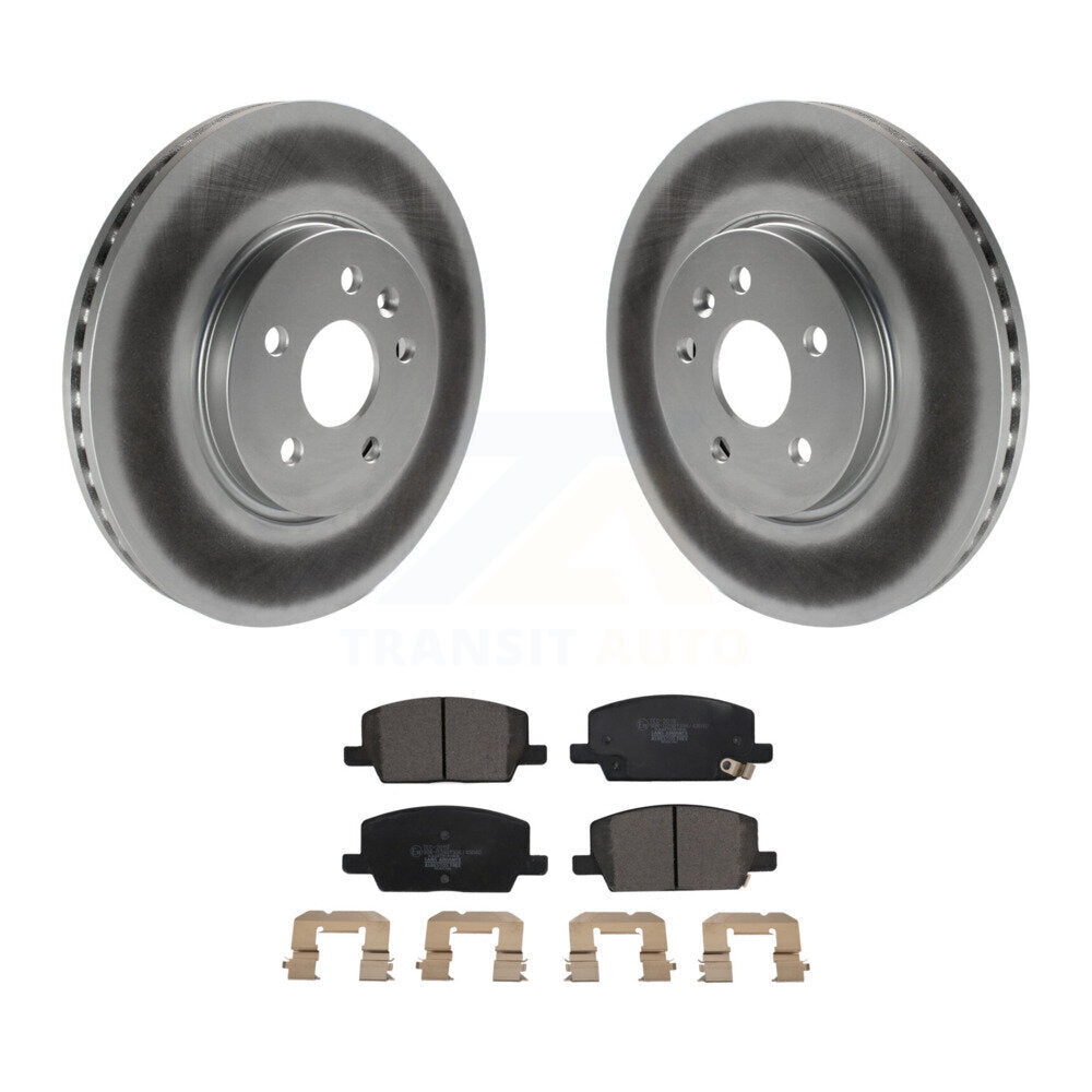 Front Coated Disc Brake Rotors & Ceramic Pad Kit For Chevrolet Trax Buick Encore