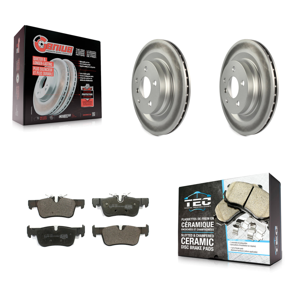 Rear Coat Brake Rotors Ceramic Pad Kit For BMW X1 Mini Cooper Countryman X2 228i