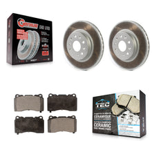 Charger l'image dans la galerie, Front Coated Brake Rotor &amp; Ceramic Pad Kit For Chevrolet Camaro Cadillac CTS CT6