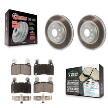 Charger l'image dans la galerie, Front Coated Disc Brake Rotors Ceramic Pad Kit For Cadillac CTS Chevrolet Camaro
