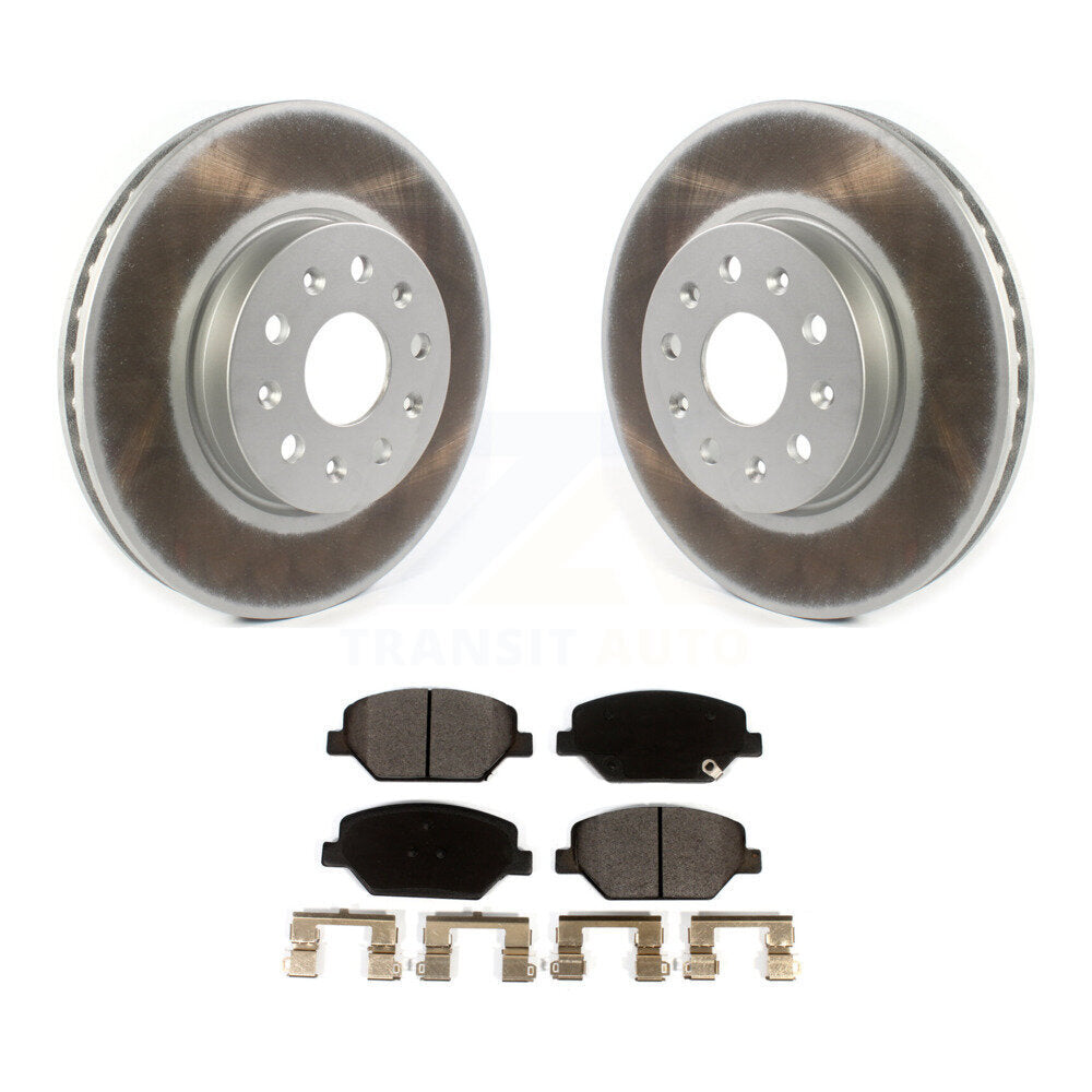 Front Coated Disc Brake Rotors And Ceramic Pads Kit For Chevrolet Camaro