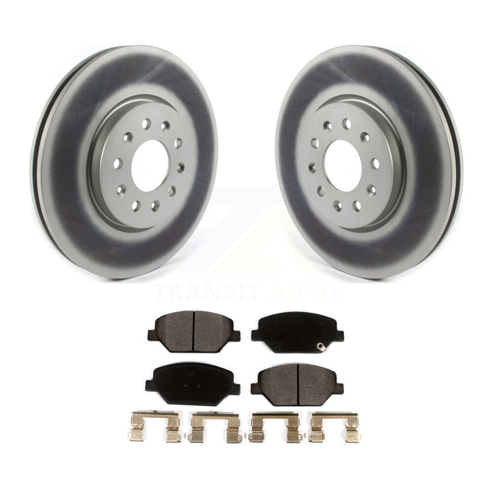 Front Coated Brake Rotor Ceramic Pad Kit For Chevrolet Equinox GMC Terrain Buick