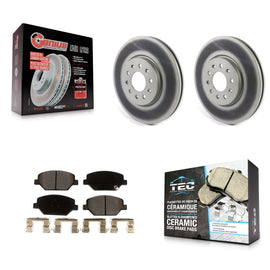 Front Coated Brake Rotor Ceramic Pad Kit For Chevrolet Equinox GMC Terrain Buick