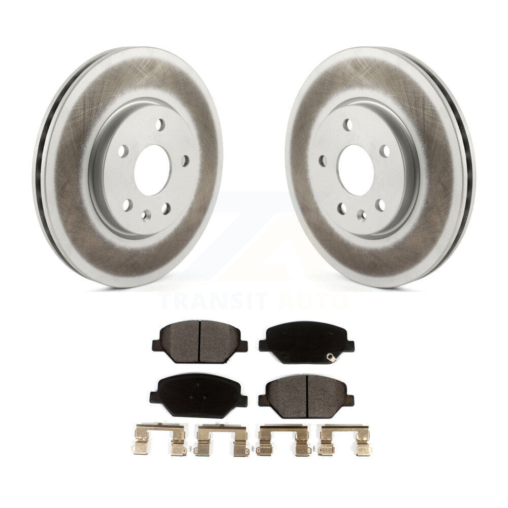 Front Coated Disc Brake Rotors & Ceramic Pad Kit For Buick Envision Cadillac XT4