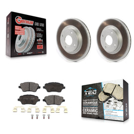 [Front] 2014-2019 Ford Fiesta ST Premium Coated Rotors & Ceramic Pads Brake Kit For Max Braking