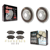 [Front] 2014-2019 Ford Fiesta ST Premium Coated Rotors & Ceramic Pads Brake Kit For Max Braking
