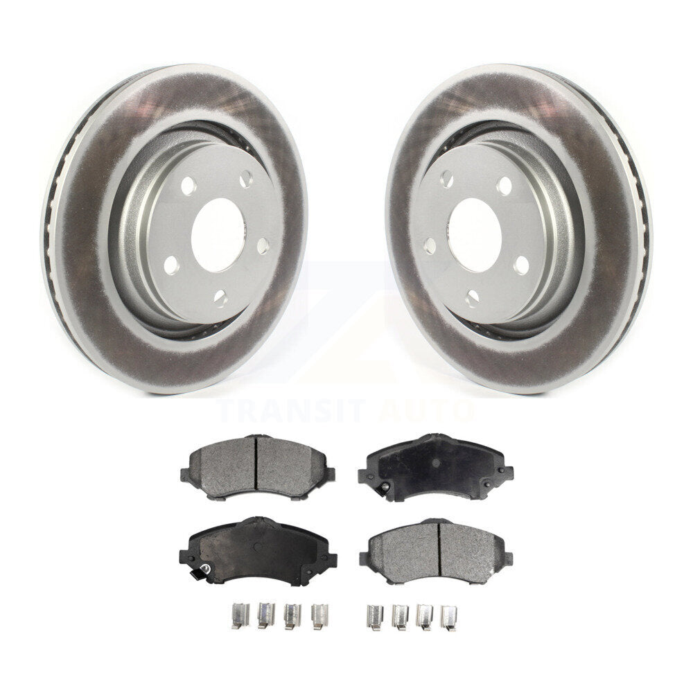 Front Coated Disc Brake Rotors And Ceramic Pads Kit For Jeep Wrangler JK