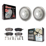 Front Coated Brake Rotor Ceramic Pad Kit For Subaru Outback Legacy Forester Baja