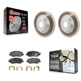 [Front] 2012 Hyundai Genesis 3.8L Premium Coated Rotors & Ceramic Pads Brake Kit For Max Braking