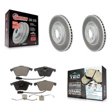 Load image into Gallery viewer, Front Coated Disc Brake Rotors And Ceramic Pads Kit For Volkswagen CC