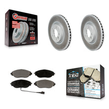 Load image into Gallery viewer, Front Coated Disc Brake Rotors And Ceramic Pads Kit For Volkswagen CC AWD