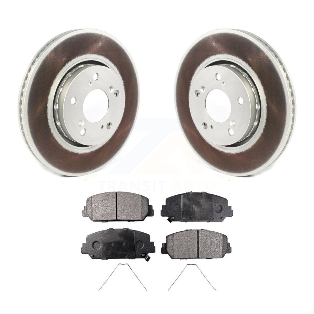 Front Coated Disc Brake Rotors And Ceramic Pads Kit For Acura RLX