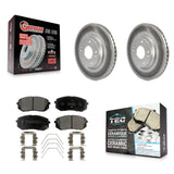 Front Coat Disc Brake Rotor Ceramic Pad Kit For Kia Soul Hyundai Kona Elantra GT