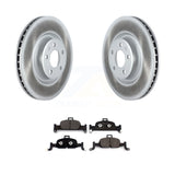 Front Coated Brake Rotors Ceramic Pad Kit For Audi Q5 A4 A5 Quattro A6 Sportback