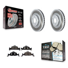 Load image into Gallery viewer, Front Coated Brake Rotors Ceramic Pad Kit For Audi Q5 A4 A5 Quattro A6 Sportback