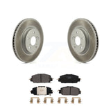 Front Coated Disc Brake Rotors And Ceramic Pads Kit For Honda CR-V