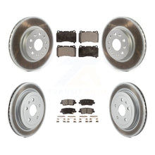 Load image into Gallery viewer, Front Rear Coated Disc Brake Rotors And Ceramic Pads Kit For Cadillac CTS