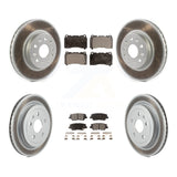 Front Rear Coated Disc Brake Rotors And Ceramic Pads Kit For Cadillac CTS