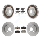 [Front+Rear] 2014-2019 Ford Fiesta ST Premium Coated Rotors & Ceramic Pads Brake Kit For Max Braking