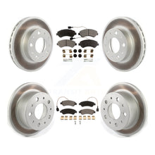 Charger l&#39;image dans la galerie, Front Rear Coated Brake Rotor &amp; Ceramic Pad Kit For Ram ProMaster 1500 2500 3500