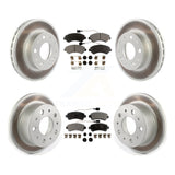 Front Rear Coated Disc Brake Rotors And Ceramic Pads Kit For Ram ProMaster 3500