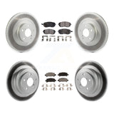 [Front+Rear] 05-06 Subaru Baja Turbocharged Premium Coated Rotors & Ceramic Pads Brake Kit For Max Braking