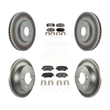 Charger l'image dans la galerie, Front Rear Coated Disc Brake Rotors And Ceramic Pads Kit For Hyundai Veloster