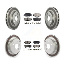 [Front+Rear] 2012-2018 Toyota Prius V Premium Coated Rotors & Ceramic Pads Brake Kit For Max Braking