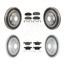 Charger l'image dans la galerie, Front Rear Coated Disc Brake Rotors And Ceramic Pads Kit For Honda Civic