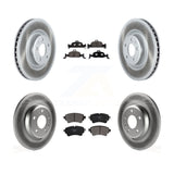 Front Rear Coated Disc Brake Rotors And Ceramic Pads Kit For Audi A4 Quattro