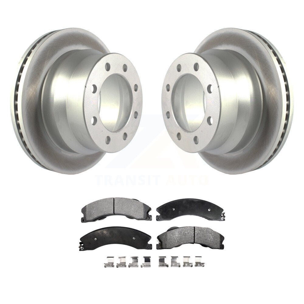 Rear Coat Brake Rotor Ceramic Pad Kit For Chevrolet Express 3500 GMC Savana 4500