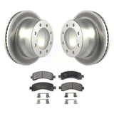 Rear Coated Disc Brake Rotors And Ceramic Pads Kit For Chevrolet Express 4500