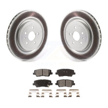 Charger l&#39;image dans la galerie, Rear Coated Disc Brake Rotors And Ceramic Pads Kit For 2015 Cadillac CTS 6.2L