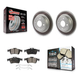 [Rear] 2018-2021 Ford EcoSport FWD Premium Coated Rotors & Ceramic Pads Brake Kit For Max Braking